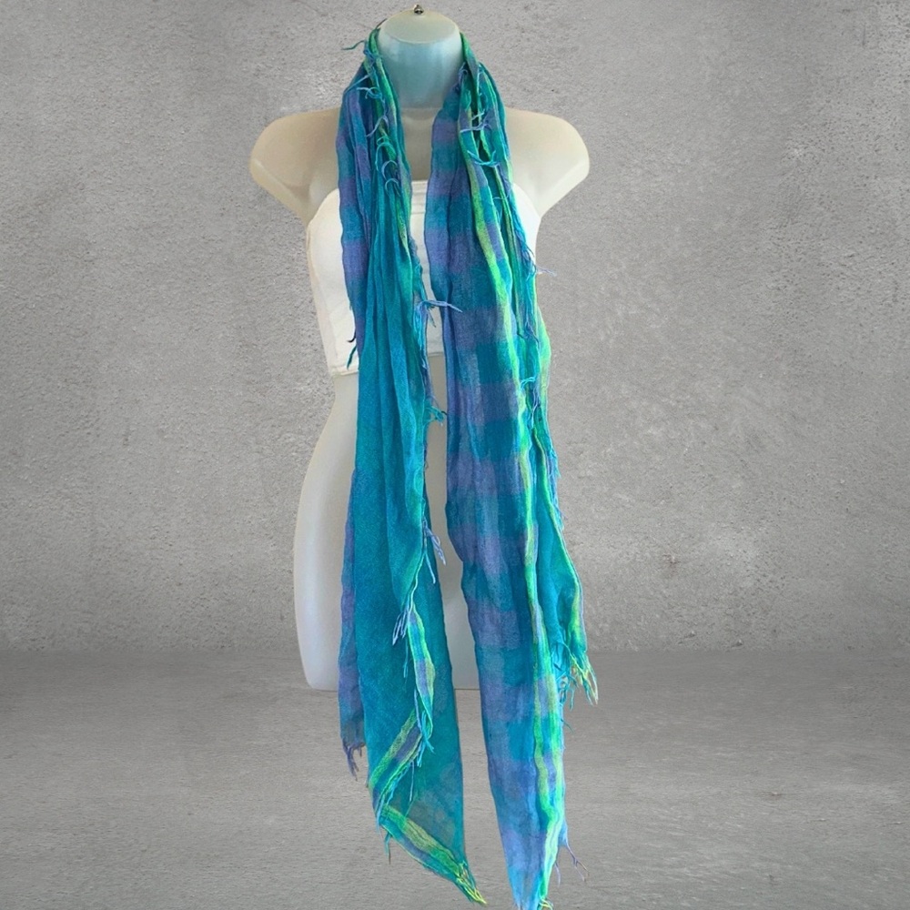 Elegant Blue and Green Women's Scarf